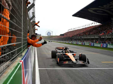 【F1第15戦オランダGP決勝】ピアストリが今季7勝目、ノリスのリタイアでふたりのポイント差が一気に拡大