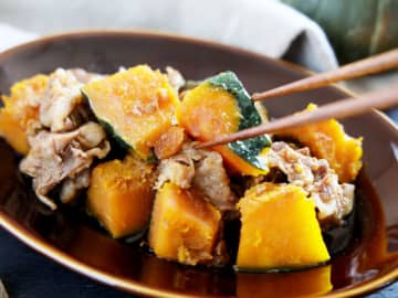 「レンジで作ったと思えない！」「味しみしみホクホク！」かぼちゃと豚肉の甘辛煮のレシピ