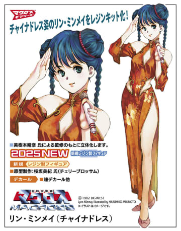 ハセガワ、「超時空要塞マクロス」よりチャイナドレスを着た「リン・ミンメイ」のレジンキットを12月26日ごろ発売！