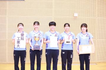 女子1部は愛知工業大学が全勝優勝　最優秀選手賞には伊藤詩菜が選出＜2025年度東海学生卓球秋季リーグ戦＞