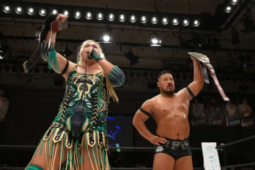 【DDT】飯野雄貴＆納谷幸男がHARASHIMA＆青木真也を下し、2日連続でKO-Dタッグ王座防衛！9・23大阪でTo-y＆高鹿佑也が挑戦へ