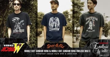 「新機動戦記ガンダムW」を古着的な雰囲気のTシャツで！ ウイングガンダムゼロなどMS柄3種が登場