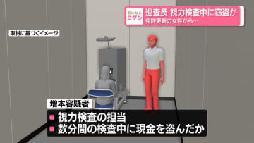 巡査長 視力検査中に窃盗か 免許更新の女性から…