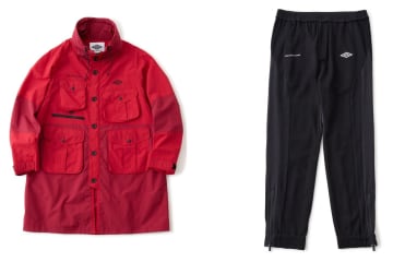 ホワイトマウンテニアリング×アンブロ、撥水加工のマルチポケットコートやレザースニーカーも