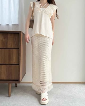 「可愛さ衝撃すぎ！」なのに990円♡【しまむら】淡色が上品！「ぽこぽこベスト」