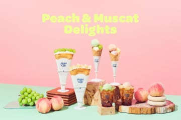 【ジェラート ピケ カフェ】桃＆マスカットが主役！果実の魅力を感じられるスイーツ登場
