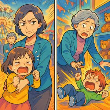 遊園地で「泣く子どもを連れてくるな」と言われた私。→その人の孫が泣き叫んでいた【短編小説】