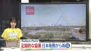 【天気】北日本や日本海側で雨強まる　東京都心は猛暑の記録更新の見込み