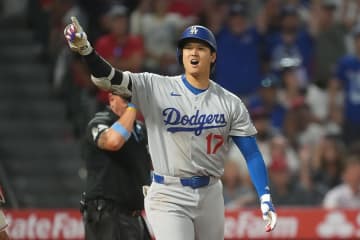 まばたき禁止！　大谷翔平、超速193キロ弾「一瞬で客席に…」　46号にLA実況席は仰天「ロケットだ」