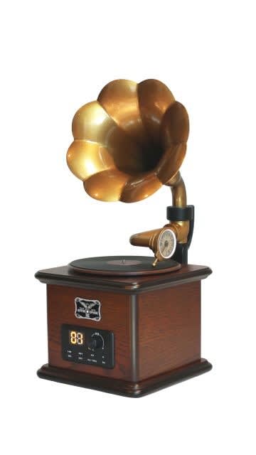 日本コロムビアの名曲50曲内蔵の蓄音器型プリセットプレイヤー「昭和レトロフォン～東京ブギウギモデル～」発売決定