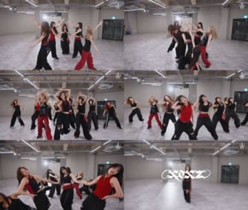 IVE、赤×黒のクールな練習着でパワフルなダンスを披露！新曲『XOXZ』ダンス練習動画公開