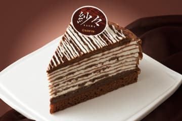 「紗々ミルクレープ」パリパリ食感＆‟織り模様”の繊細チョコを再現、銀座コージーコーナーで