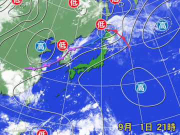 北日本で大雨に警戒　晴天のところも大気不安定