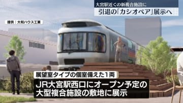 【速報】引退した寝台列車「カシオペア」の展望車両　JR大宮駅西口で開発中の大型複合施設で展示・公開へ