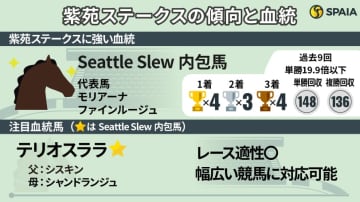 【紫苑S】Seattle Slew内包馬が回収率100%超え　伏兵候補テリオスララ、ロートホルンが適性バッチリ