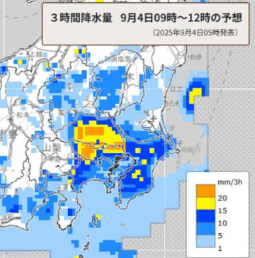 【速報】埼玉県全域に雷注意報、埼玉北部に大雨・洪水注意報　東京で記録的短時間大雨