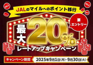 JAL、各種ポイントからマイル交換でレートアップ　最大20％増量