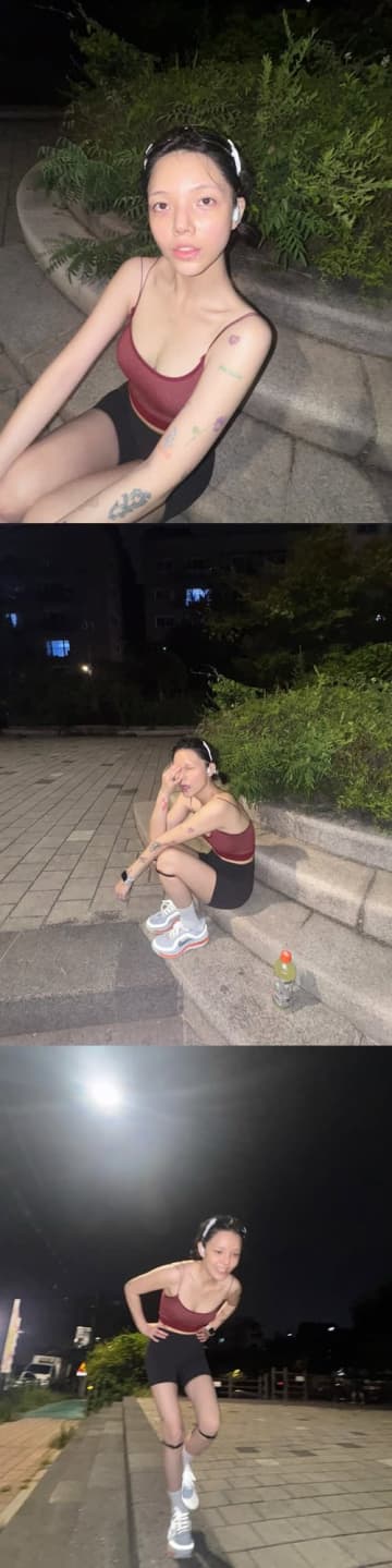 夜道にそんな格好で大丈夫？いじめ問題で脱退した元K-POPアイドル、“ほぼ見せてる”ランニングSHOT【PHOTO】