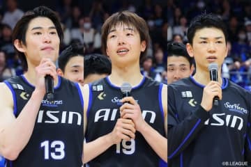 シーホース三河、“東海大トリオ”がキャプテン就任…須田侑太郎「日々切磋琢磨していきます」