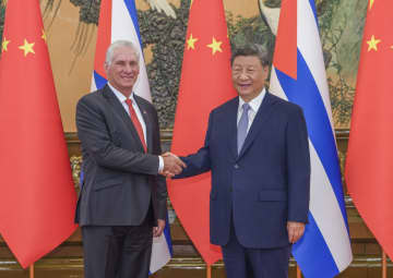 習近平氏、キューバ大統領と会見