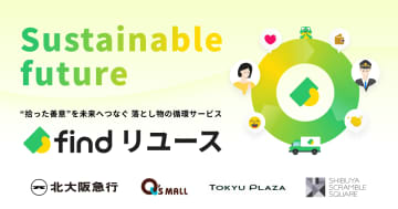 保管期限切れの落とし物を再販する「findリユース」