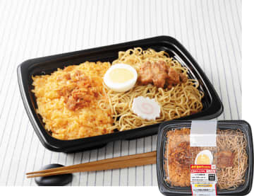 キムチ炒飯と背脂焼ラーメンのご飯と麺が一度に楽しめて1,000kcalオーバー! ローソンが「よくばり合体メシ キムチ炒飯＆背脂焼ラーメン」を発売