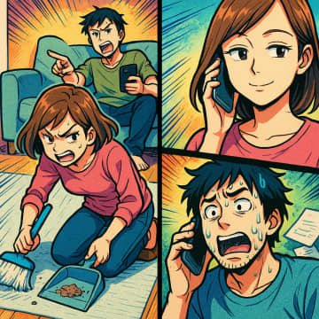 同棲中に「掃除が雑」と指摘された私。数年後、家事ができず困り果てた彼から連絡がきた【短編小説】