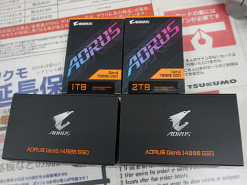 最大リード14,500MB/sのPCIe 5.0 SSD「AORUS Gen5 14000 SSD」がGIGABYTEから