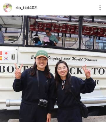 竹田麗央&山下美夢有がボストンにあるニューバランス本社を訪問　2人が記念撮影したのは大谷翔平のロッカー前ではなく……