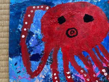 【天才小学生】夏休みの宿題で海の絵を描いた息子　絵本作家の父親が驚愕した作品に「才能の塊すぎる」「すべてが100点満点」