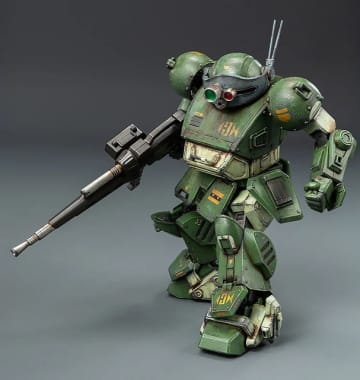 全世界900個限定！「装甲騎兵ボトムズ」“ロボ道 スコープドッグ”が激しいダメージ表現や重厚な汚れ塗装を施した姿に
