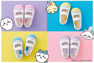 ちいかわが上履きに登場♡ヒラキから全4色のキッズ用が新発売！