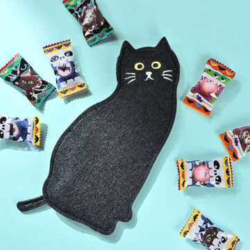 カルディ、おとぼけ顔の“黒ネコ”デザインのペンケースを発売
