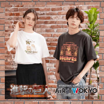 「進撃の巨人」心臓を捧げよ、蒸かした芋です…名シーンをTシャツで大胆再現♪ 調査兵団MA-1も登場
