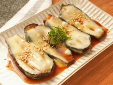 【なすのチーズ焼き】とろ〜り照り焼き！フライパンで簡単