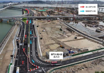 「マカオ大橋」で台風警報シグナル8発令下の自動車通行テスト実施へ