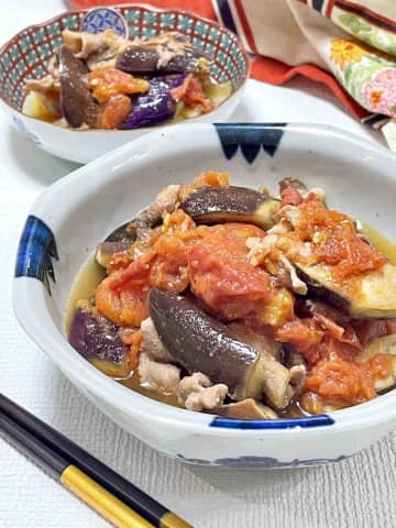 レンジで10分！耐熱容器でかんたん 「なすとトマトの豚肉蒸し」レシピ