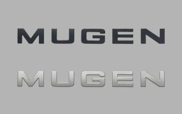 無限、個性的な切り文字の「MUGENロゴデカール」