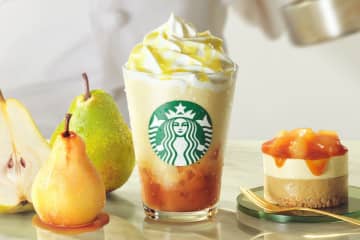 まるでスイーツ 芳醇な洋なしとコク深い生キャラメルの贅沢な味わい！スターバックス 『洋なし 生キャラメル フラペチーノ®』が登場