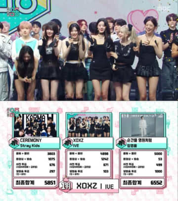 「IVE」、 新曲「XOXZ」でMBC「ショー！K-POPの中心」でも1位に