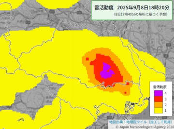 【速報】埼玉南部に大雨・洪水注意報　浸水や土砂災害、竜巻、落雷に警戒