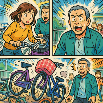 駐輪場で「自転車の停め方汚い」と怒られた私。後にその人の自転車が倒れて周囲を巻き込んだ【短編小説】
