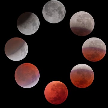 中国各地で皆既月食　写真愛好家が捉えた幻想的光景