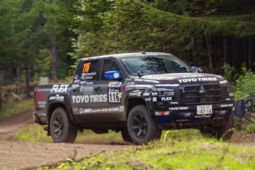 ラリー北海道で『ミツビシ・トライトン』の存在感光る。川畑が2度の最速タイム、竹岡は7位完走