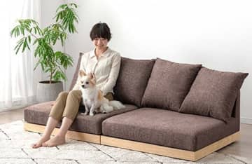 ペットも人もくつろげる！ 洗えるフロアソファがタンスのゲンから