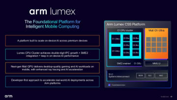 Arm、スマホのAI体験を強化する新プラットフォーム「Arm Lumex」発表