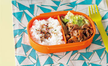 豚こまとキャベツですぐできる！ 2食材弁当「豚こまのしょうが焼き弁当」