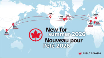 エア・カナダ、  2026年夏期に向けて国際線ネットワークを拡充