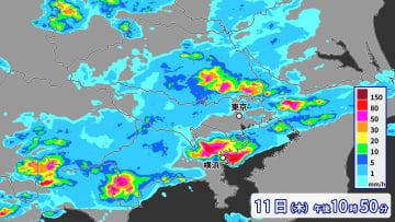 横浜市で1時間に約100ミリの猛烈な雨　関東は再びの大雨に警戒　記録的短時間大雨情報