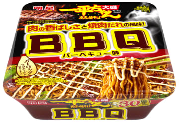BBQ×焼そばの“鉄板”の組み合わせ！「明星 一平ちゃん夜店の焼そば 大盛 バーベキュー味」発売
